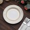 25 White Gold 8" Porcelain Design Round Paper Plates Party Events Decorations